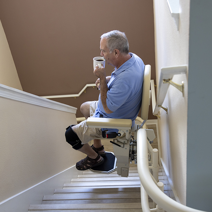 Curved Indoor Stairlift Image One